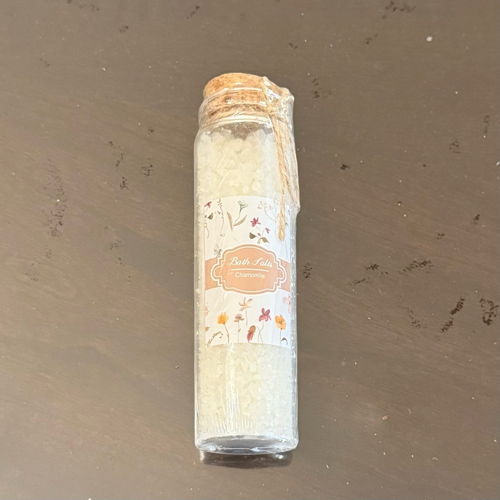 Chamomile Bath Salts in Glass Jar